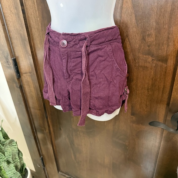 Maurices Outfit Purple plaid button down W Purple shorts Size M top 9/10 bottom - Picture 5 of 16